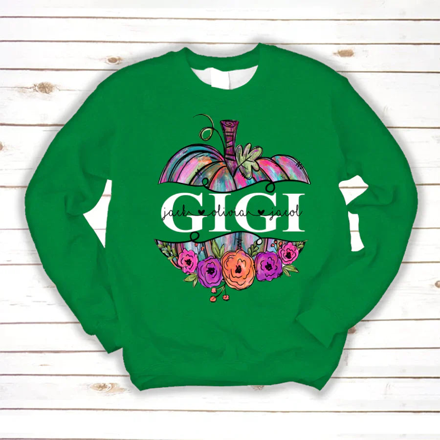 Personalized Gigi Painted Pumpkin 2022 Sweatshirt