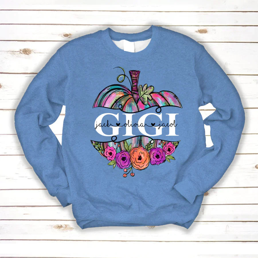 Personalized Gigi Painted Pumpkin 2022 Sweatshirt