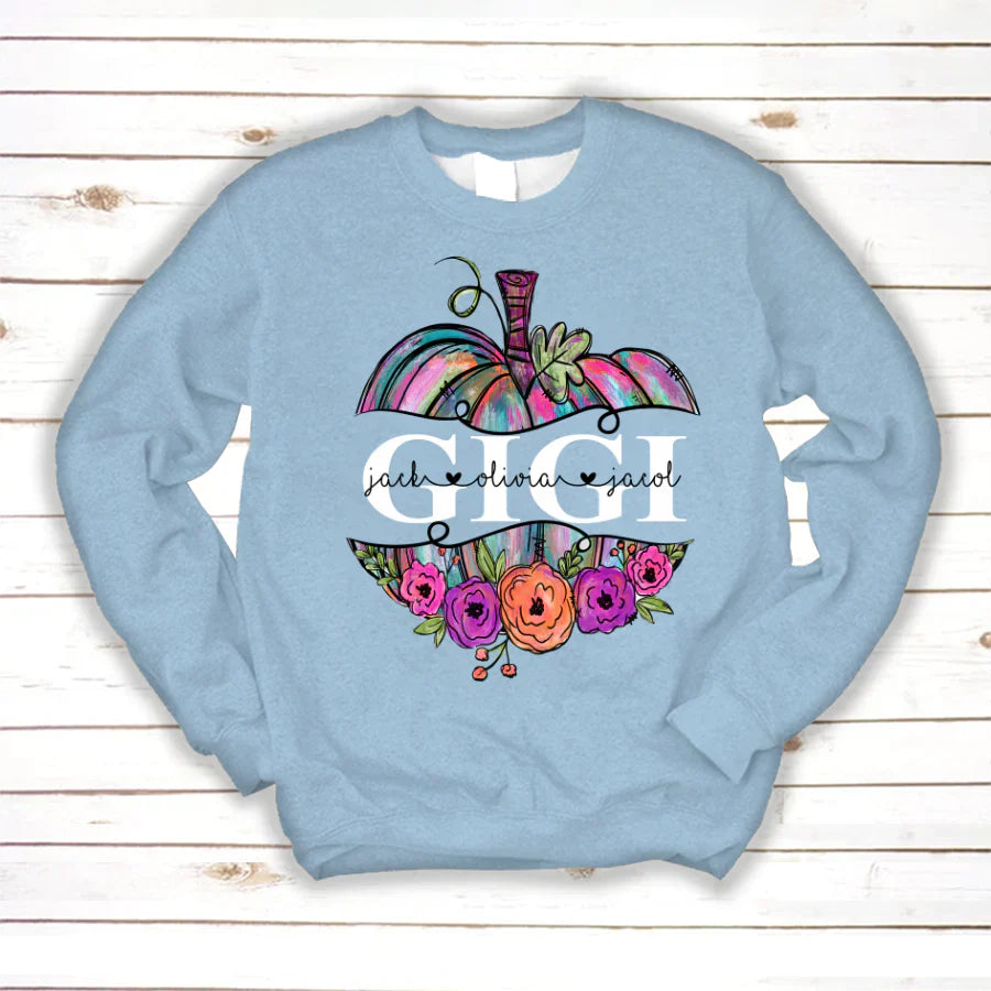 Personalized Gigi Painted Pumpkin 2022 Sweatshirt