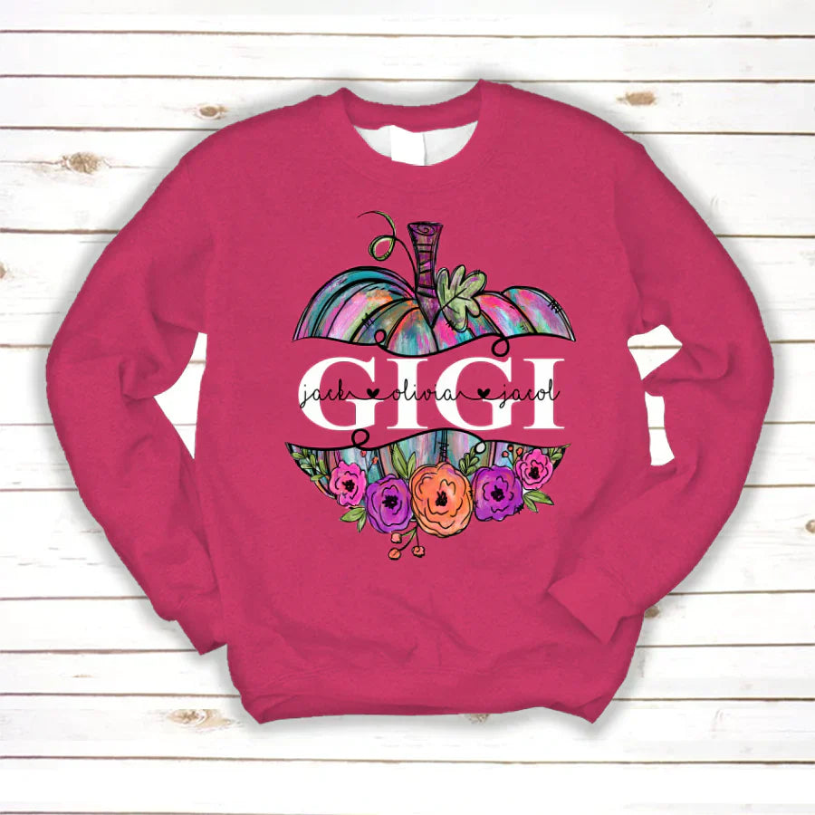 Personalized Gigi Painted Pumpkin 2022 Sweatshirt