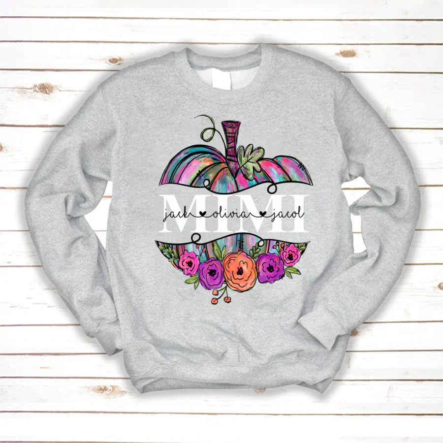 Personalized Mimi Painted Pumpkin 2022 Sweatshirt