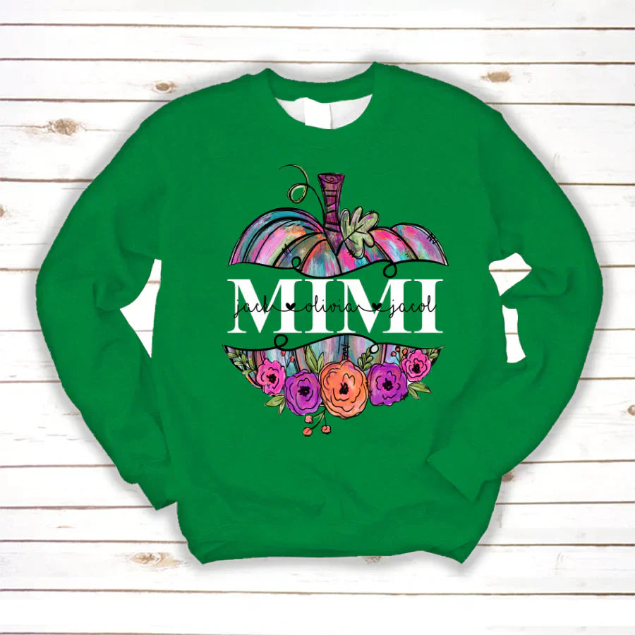 Personalized Mimi Painted Pumpkin 2022 Sweatshirt