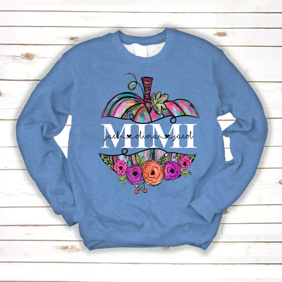 Personalized Mimi Painted Pumpkin 2022 Sweatshirt