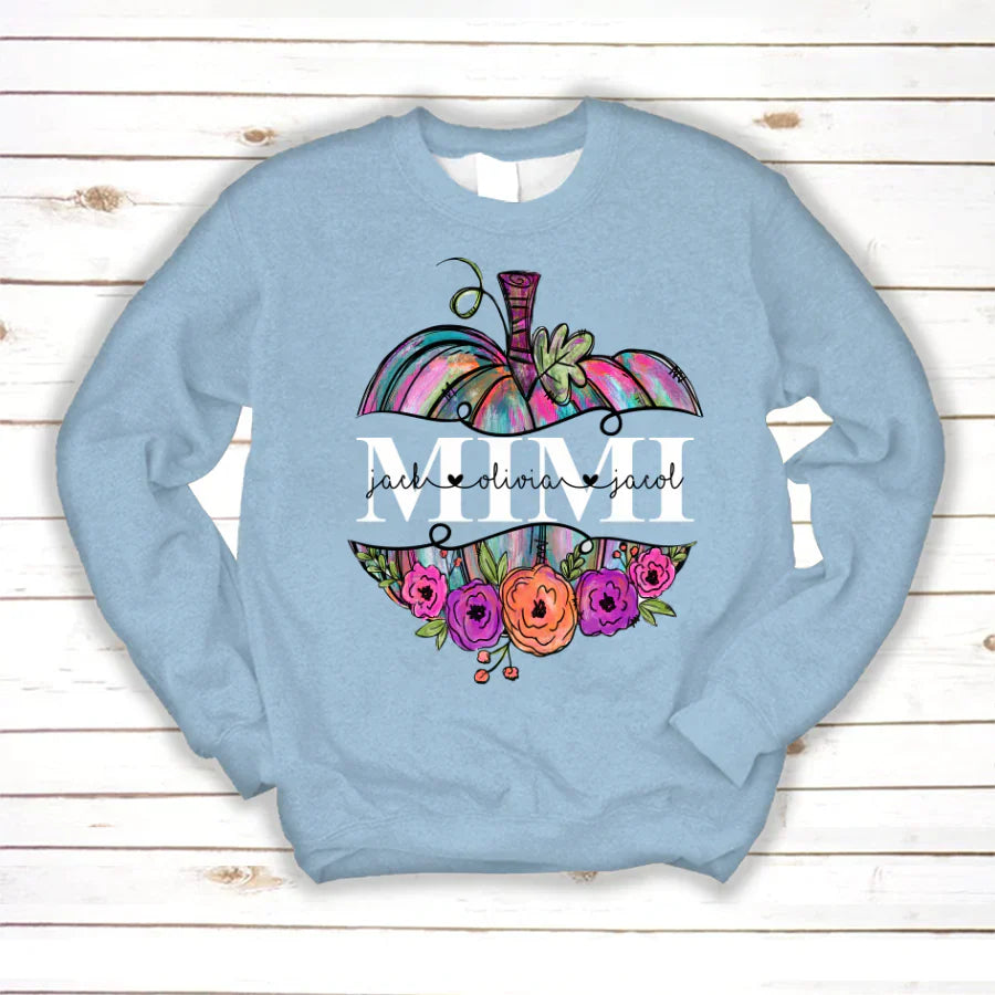 Personalized Mimi Painted Pumpkin 2022 Sweatshirt