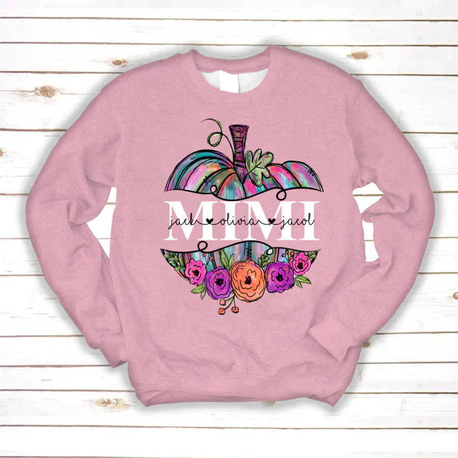 Personalized Mimi Painted Pumpkin 2022 Sweatshirt