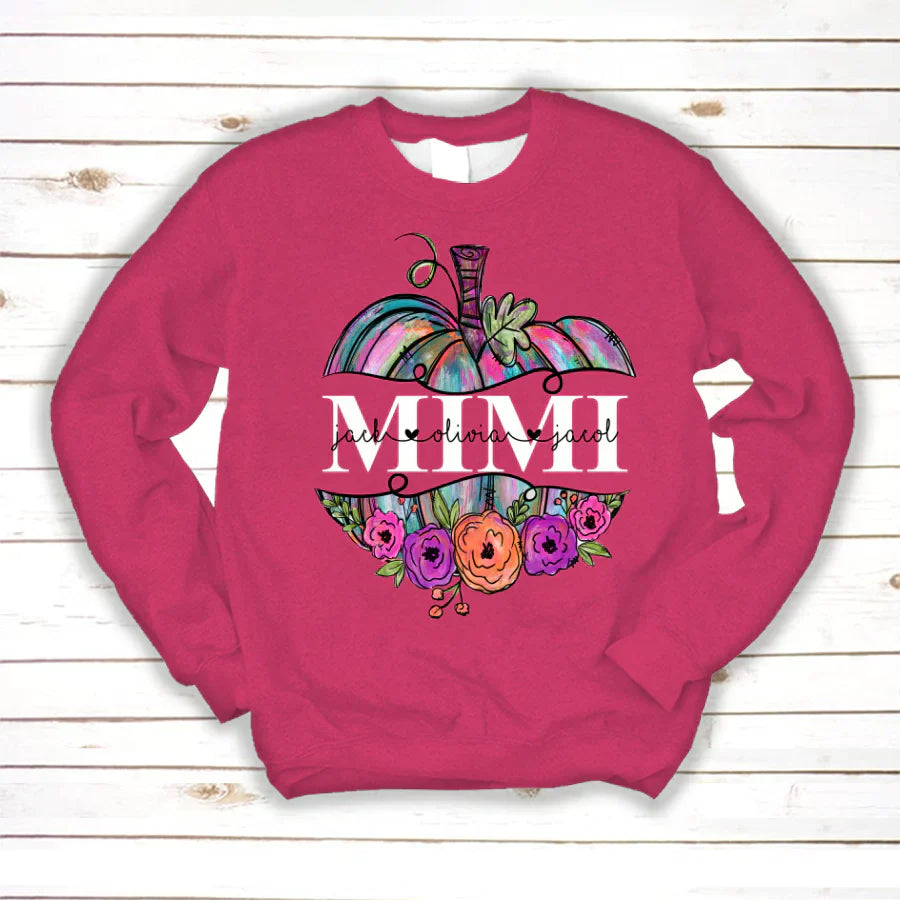 Personalized Mimi Painted Pumpkin 2022 Sweatshirt