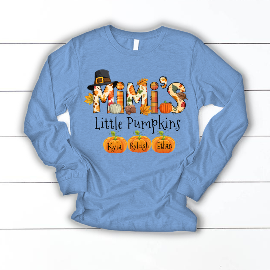 Personalized Mimi's Little Pumpkins Autumn Doodle Alphabet Longsleeve