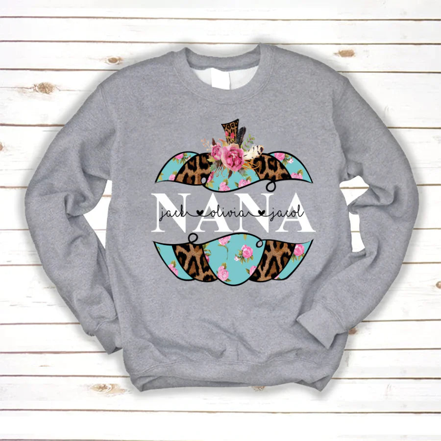 Personalized Nana Pumpkin Flower 2022 Sweatshirt