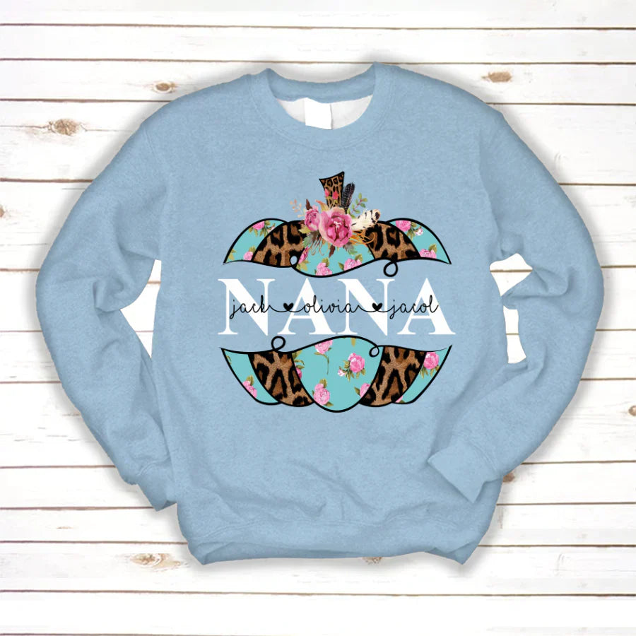 Personalized Nana Pumpkin Flower 2022 Sweatshirt