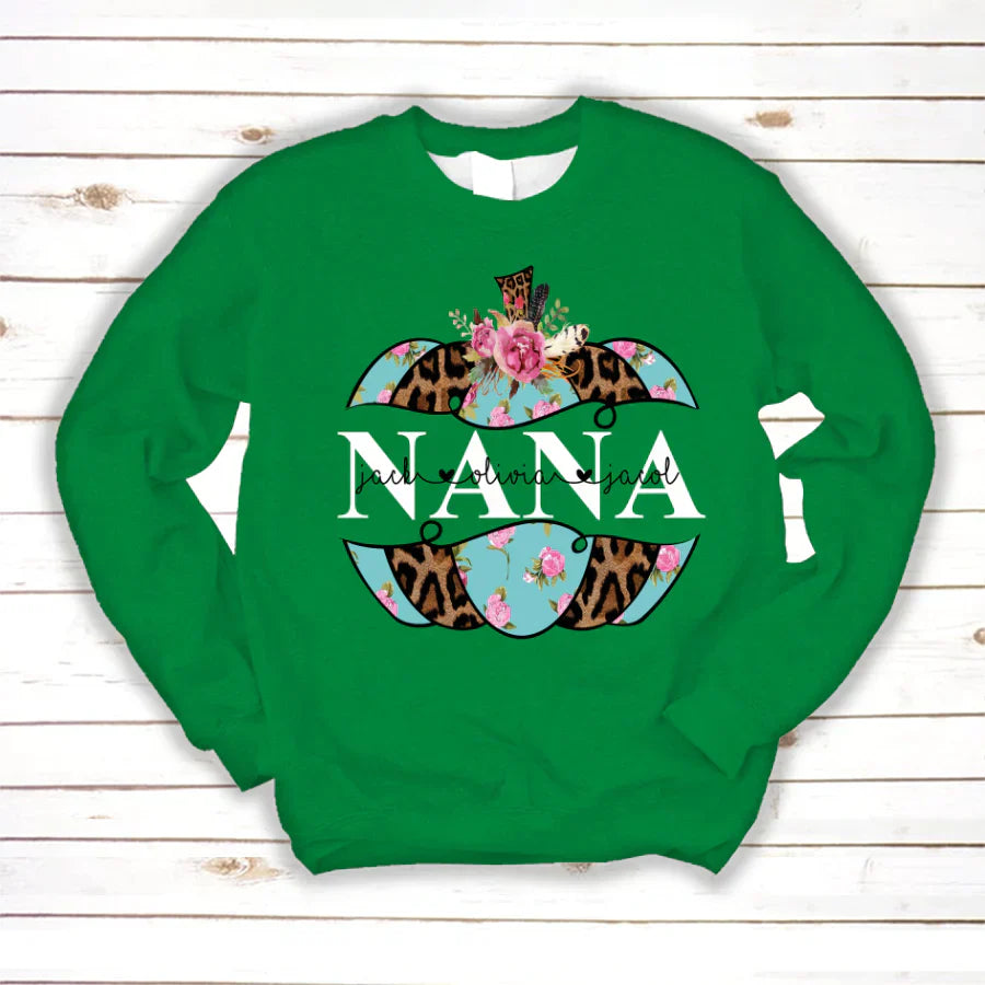 Personalized Nana Pumpkin Flower 2022 Sweatshirt