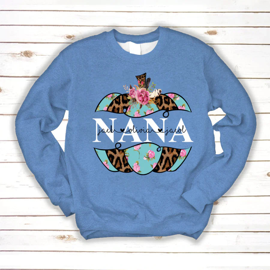 Personalized Nana Pumpkin Flower 2022 Sweatshirt
