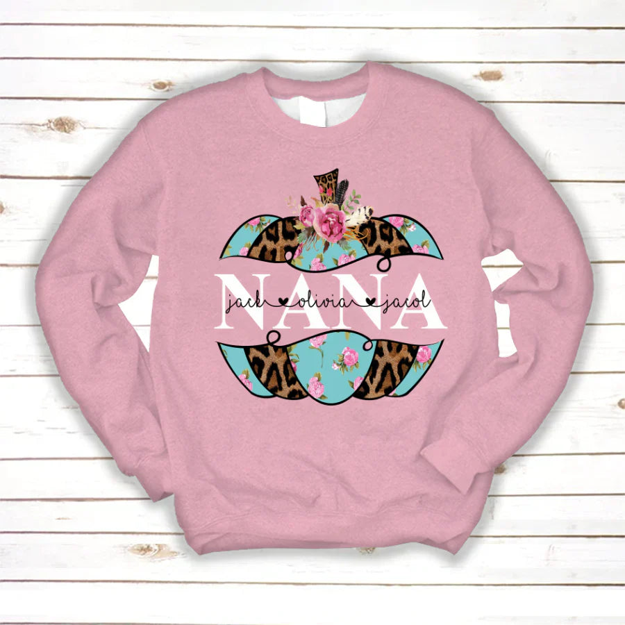 Personalized Nana Pumpkin Flower 2022 Sweatshirt