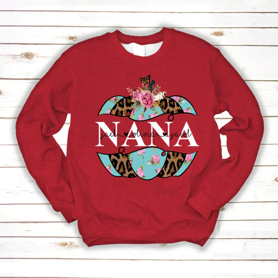 Personalized Nana Pumpkin Flower 2022 Sweatshirt