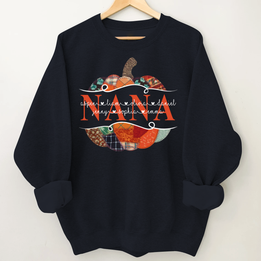 Preppy Floral Fall Pumpkin Halloween Nana And Grandkids