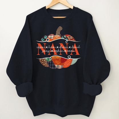 Preppy Floral Fall Pumpkin Halloween Nana And Grandkids