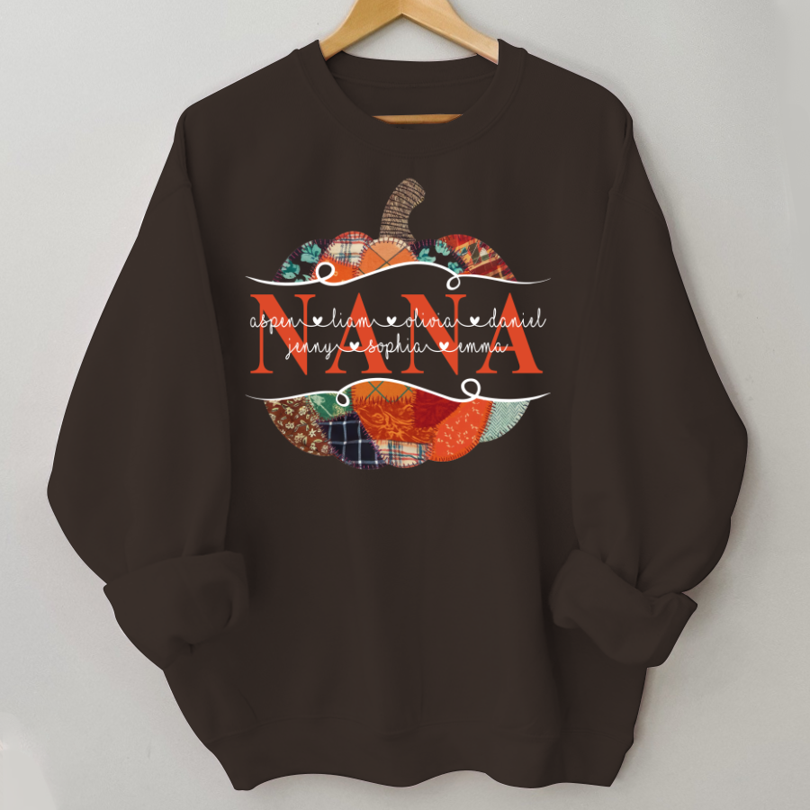 Preppy Floral Fall Pumpkin Halloween Nana And Grandkids