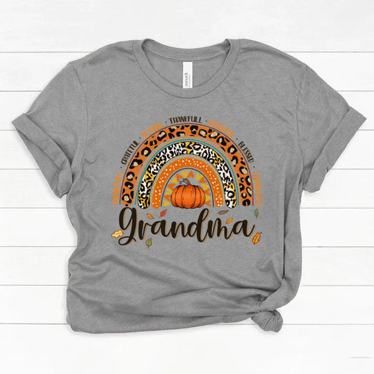 Rainbow Thankfull Grateful Blessed Grandma CTH01 Classic Canvas