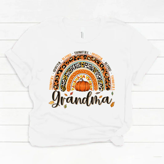 Rainbow Thankfull Grateful Blessed Grandma CTH01 Classic Canvas