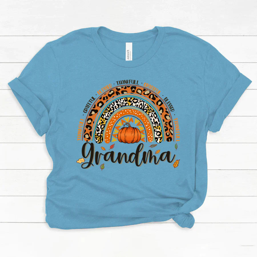Rainbow Thankfull Grateful Blessed Grandma CTH01 Classic Canvas