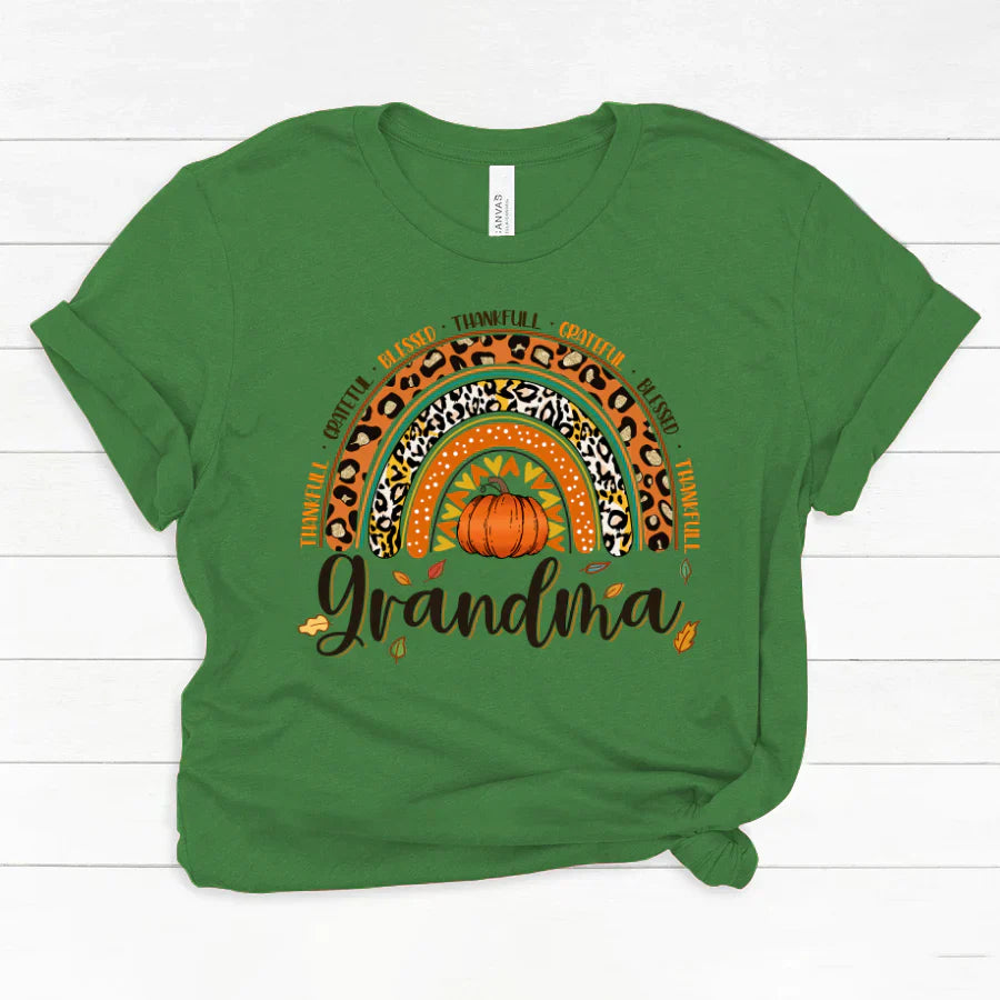Rainbow Thankfull Grateful Blessed Grandma CTH01 Classic Canvas