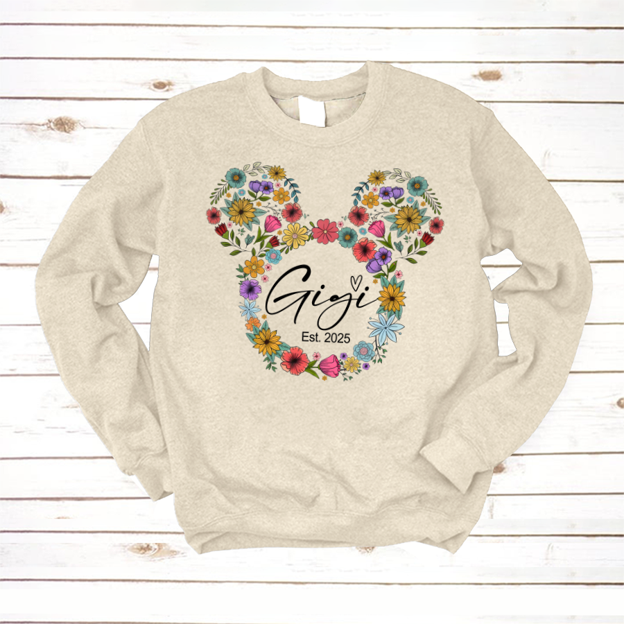 Test Custom Gigi Floral Mother's Day Gift Shirt