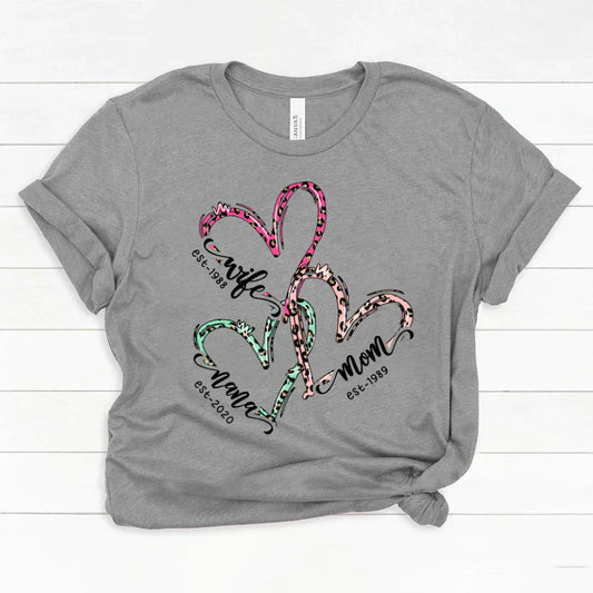 Wife Mom Nana Est Heart CTH01 Classic Canvas