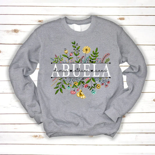 Wildflowers Abuela And Grandkids Sweatshirt