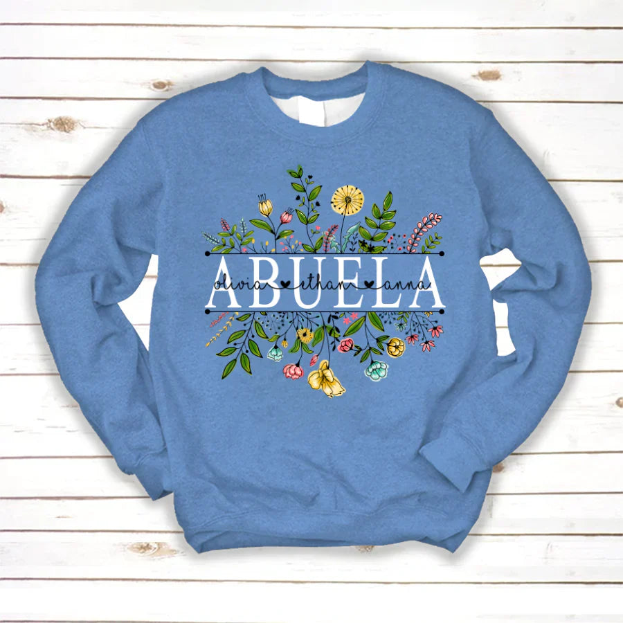 Wildflowers Abuela And Grandkids Sweatshirt