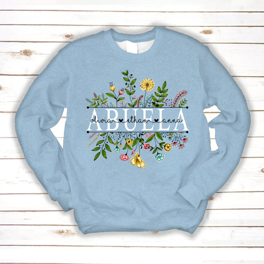 Wildflowers Abuela And Grandkids Sweatshirt