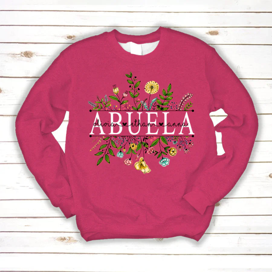 Wildflowers Abuela And Grandkids Sweatshirt