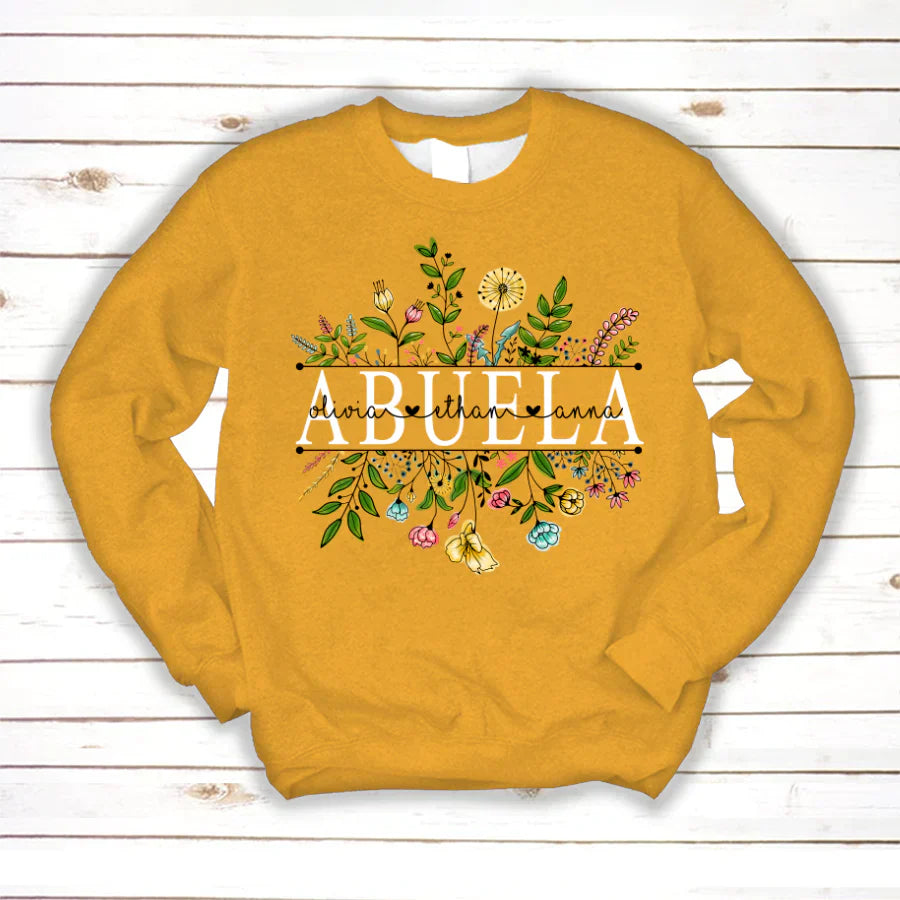 Wildflowers Abuela And Grandkids Sweatshirt
