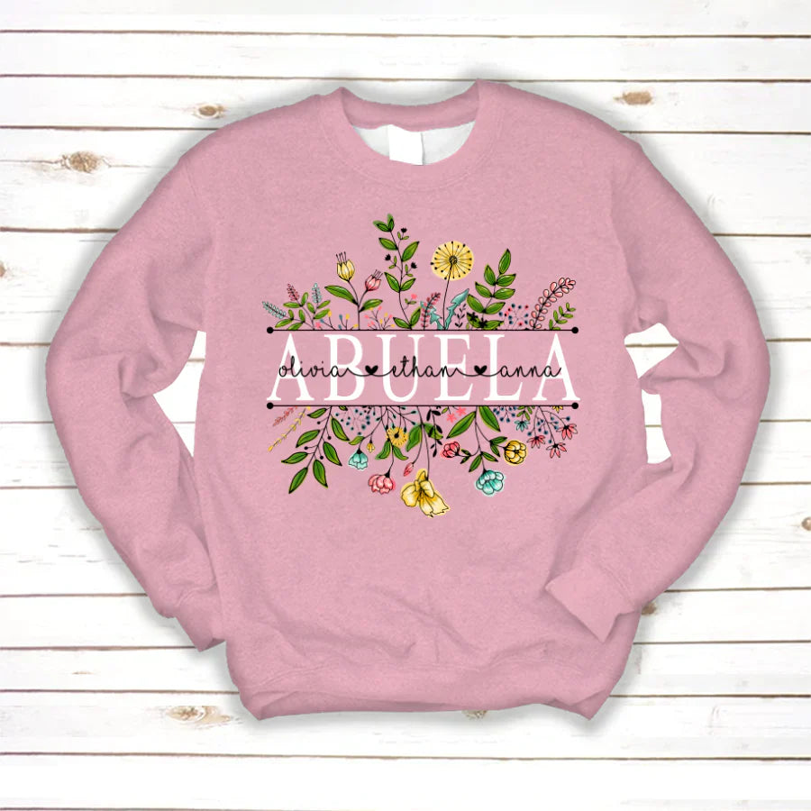 Wildflowers Abuela And Grandkids Sweatshirt