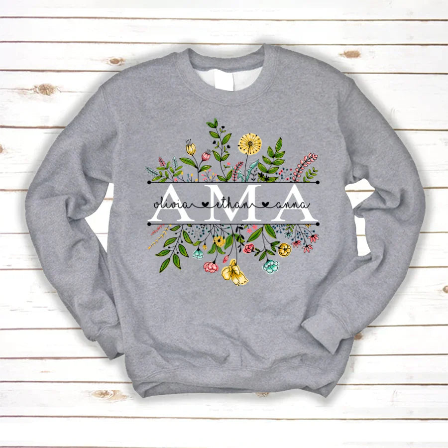 Wildflowers Ama And Grandkids Sweatshirt