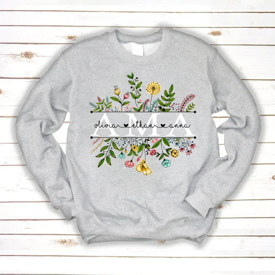 Wildflowers Ama And Grandkids Sweatshirt