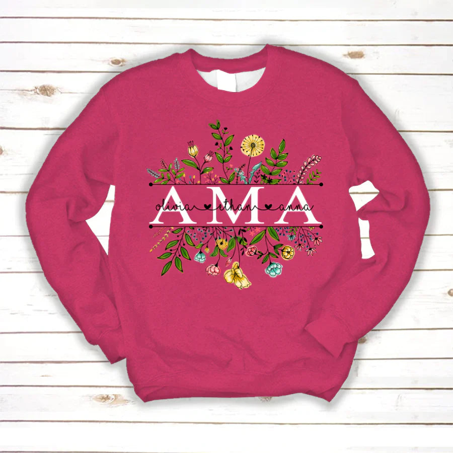 Wildflowers Ama And Grandkids Sweatshirt