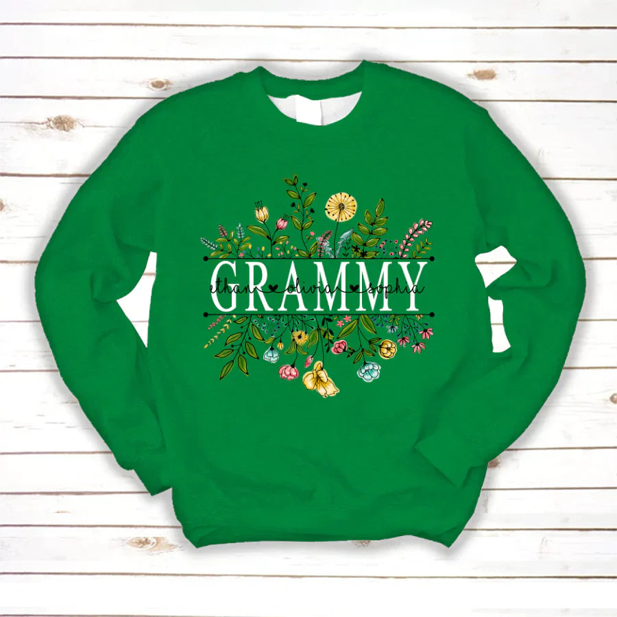 Wildflowers Grammy And Grandkids Sweatshirt