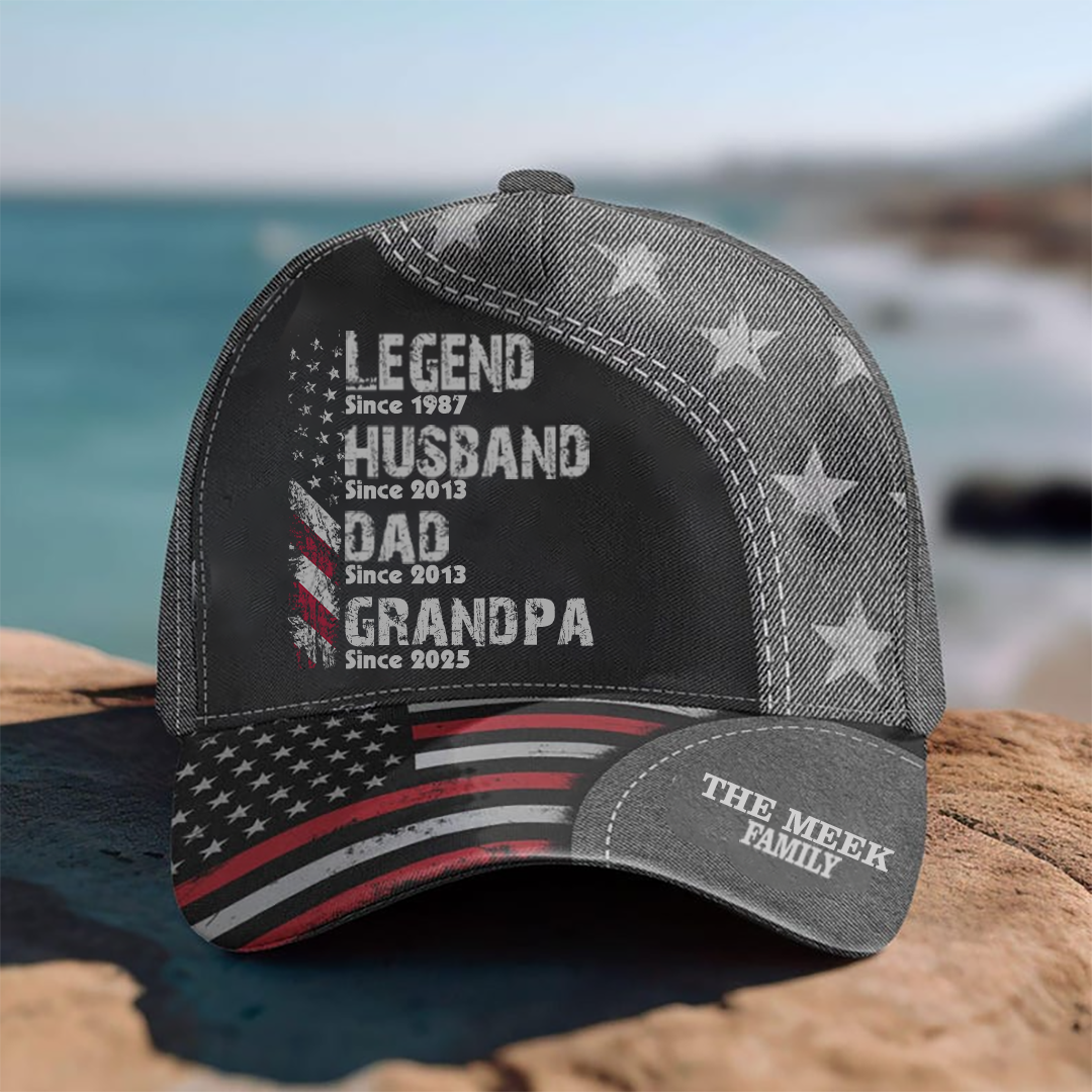 Personalized Legend Husband Dad Papa Since Father's Day Classic Cap
