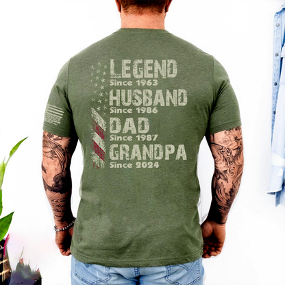 Personalized Legend Husband Dad Papa Since Father's Day T-Shirt