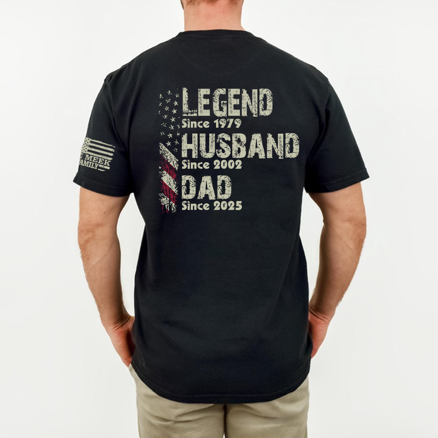 Personalized Legend Husband Dad Papa Since Father's Day T-Shirt