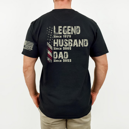 Personalized Legend Husband Dad Papa Since Father's Day T-Shirt