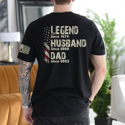 Personalized Legend Husband Dad Papa Since Father's Day T-Shirt