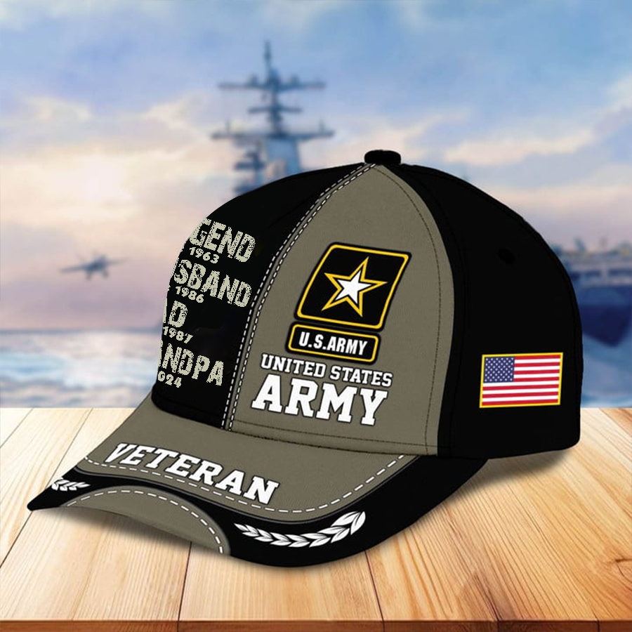 Legend Husband Dad Grandpa Since Veteran Classic Cap