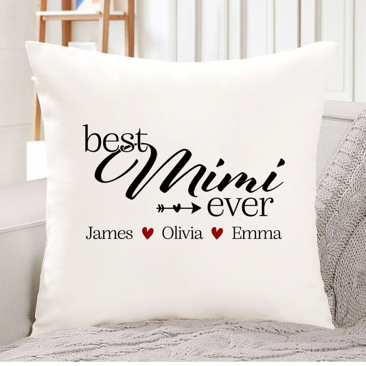 Best Mimi Ever, Gift for Mom TH Indoor Pillow