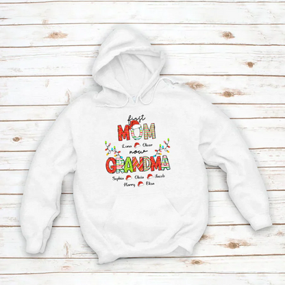 Christmas First Mom Now Grandma And Grandkids CTH01 Hoodie