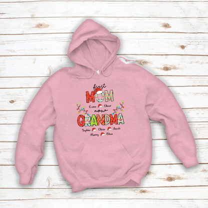 Christmas First Mom Now Grandma And Grandkids CTH01 Hoodie