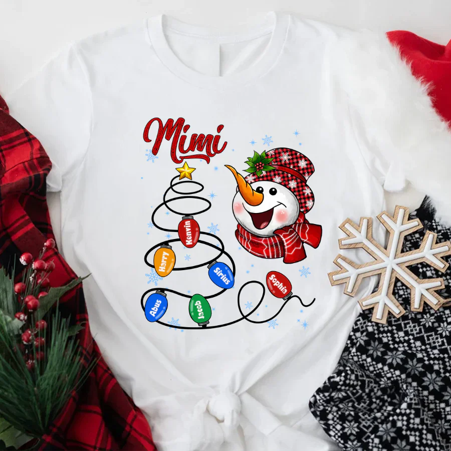Christmas Tree Mimi And Grandkids CTH01 T-Shirt