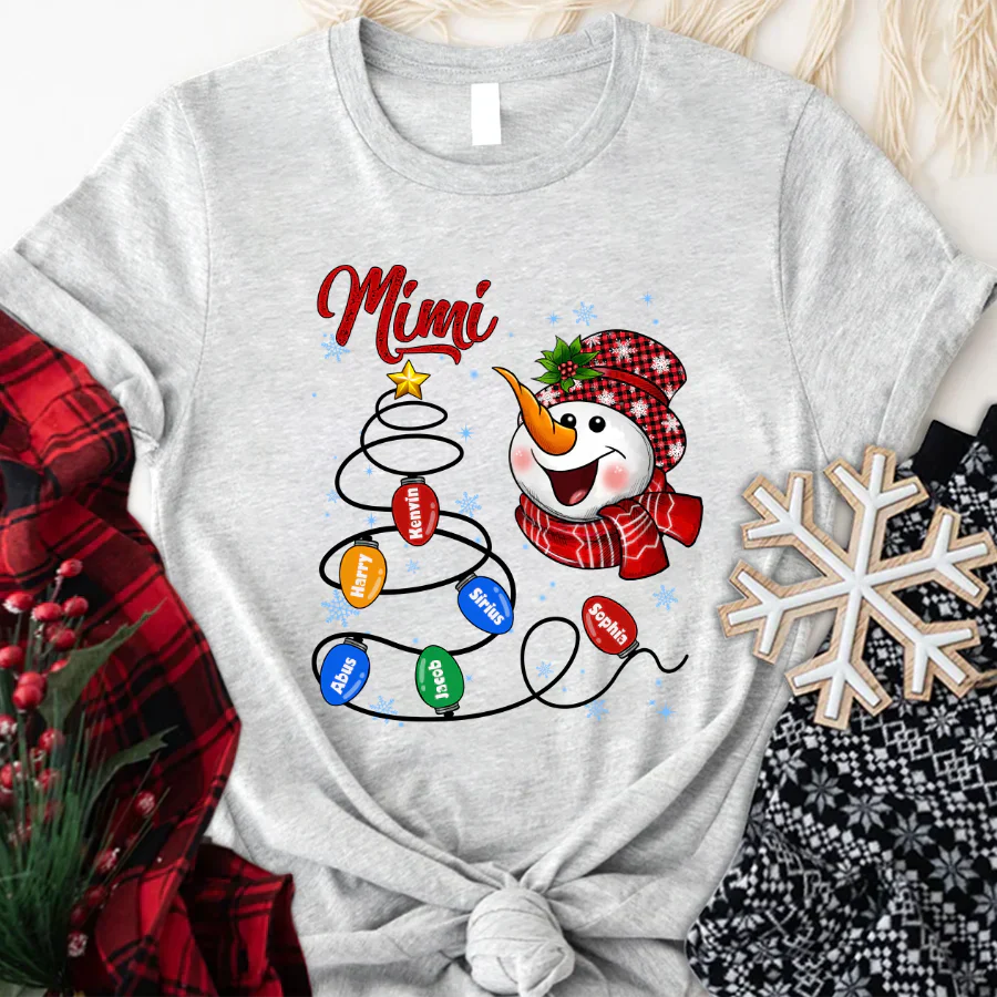Christmas Tree Mimi And Grandkids CTH01 T-Shirt