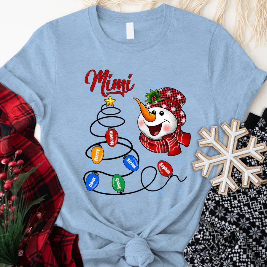Christmas Tree Mimi And Grandkids CTH01 T-Shirt