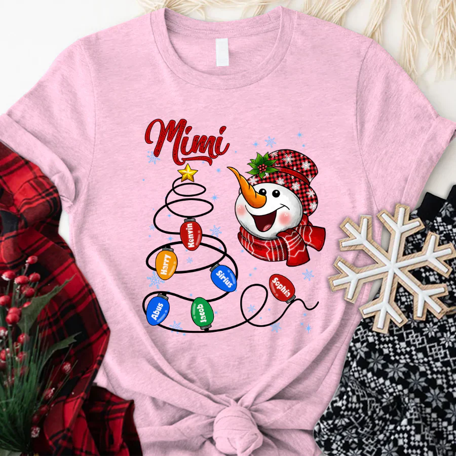 Christmas Tree Mimi And Grandkids CTH01 T-Shirt