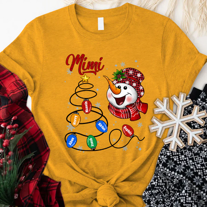 Christmas Tree Mimi And Grandkids CTH01 T-Shirt